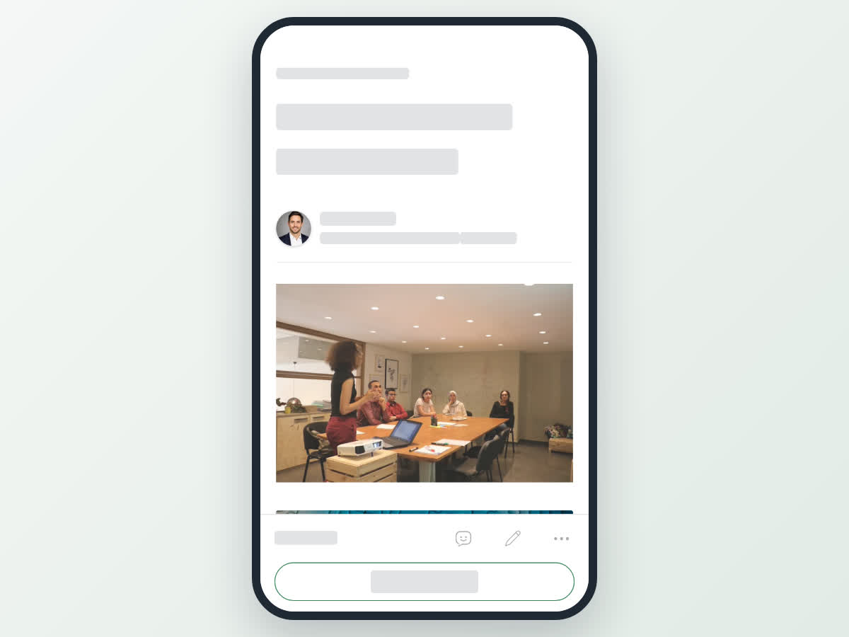 A published post opened from Manage on a phone, with the Boost panel above the post showing its label, the Boost this post switch, Boost views today and Days left
